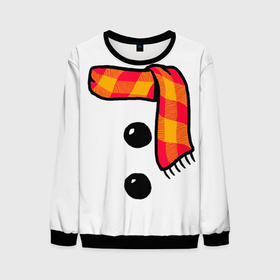 Мужской свитшот 3D с принтом Snowman Outfit , 100% полиэстер с мягким внутренним слоем | круглый вырез горловины, мягкая резинка на манжетах и поясе, свободная посадка по фигуре | attributes | buttons | christmas | new | scarf | snow | snowman | snowy | woman | year | атрибутика | баба | год | новый | пуговица | пуговицы | рождество | снег | снеговик | снежная | шарф