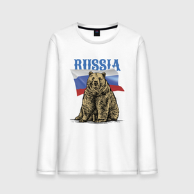 Мужской лонгслив хлопок с принтом Символика России и медведь в Новосибирске, 100% хлопок |  | bear | courage | fearlessness | flag | force | muzzle | paws | power | russia | бесстрашие | лапы | медведь | мощь | мужество | отвага | россия | сила | флаг