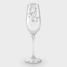 Фужер для шампанского с принтом Снежинки 2022 в Екатеринбурге,  |  | Тематика изображения на принте: надпись | праздник | снежинки | цифры | число