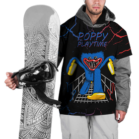 Накидка на куртку 3D с принтом Монстр Huggy Wuggy в Екатеринбурге, 100% полиэстер |  | huggy | monster | playtime | poppy | wuggy | в топе | вагги | ваги | для друга | для подруги | как у всех | монстр | подарок | рекомендации | ужасы | хагги | хаги | хоррор