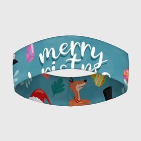 Повязка на голову 3D с принтом Merry Christmas from Eugenia в Тюмени,  |  | christmas | merry | new year | snowman | год | животные | зима | новый | новый год | паттерн | праздник | рождество | снег | снеговик | снежинки