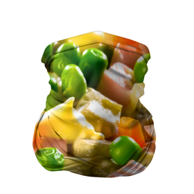 Бандана-труба 3D с принтом Весь в оливье , 100% полиэстер, ткань с особыми свойствами — Activecool | плотность 150‒180 г/м2; хорошо тянется, но сохраняет форму | salat | новый год | оливье | салат