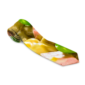 Галстук 3D с принтом Весь в оливье в Кировске, 100% полиэстер | Длина 148 см; Плотность 150-180 г/м2 | Тематика изображения на принте: salat | новый год | оливье | салат