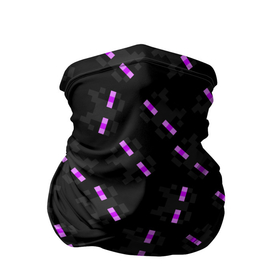 Бандана-труба 3D с принтом ЛИЦО ЭНДЕРМЕНА МАЙНКРАФТ в Белгороде, 100% полиэстер, ткань с особыми свойствами — Activecool | плотность 150‒180 г/м2; хорошо тянется, но сохраняет форму | block | creeper | cube | minecraft | pixel | tnt | блок | гаст | геометрия | крафт | крипер | кубики | майнкрафт | пиксели | тнт