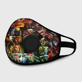 Маска из неопрена с принтом HEROES DOTA 2   ПЕРСОНАЖИ ДОТА 2 в городе Новоалтайск, неопрен 100% | Форма огибающая нос. Резинки для ушей с дополнительной резинкой на затылке. Клапан для выдоха для активного дыхания при занятиях спортом. Эластичный материал маски и окантовки для лучшего растяжения и прилегания маски.  | bristleback | dota | dota 2 | dota2 | heroes | invoker | lina | og team | pudge | shadow | shadow fiend | team liquid | team spirit | the international | windranger | бристелбек | бристл | дота | дота 2 | дота2 | пудж | тень | урса