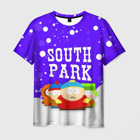 Мужская футболка 3D с принтом SOUTH PARK   ЮЖНЫЙ ПАРК в Кировске, 100% полиэфир | прямой крой, круглый вырез горловины, длина до линии бедер | eric cartman | park | south | south park | кайл | картман | картмен | кени | кеннет | кенни | они убили кени | парк | саус парк | сволочи | стэнли | эрик | южный | южный парк