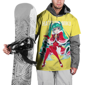 Накидка на куртку 3D с принтом Новогодняя  Хацунэ Мику , 100% полиэстер |  | Тематика изображения на принте: hatsune | miku | вокалоид | мику | хацунэ