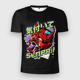 Мужская футболка 3D спортивная с принтом Cyberpunk 2077 Senpai в Курске, 100% полиэстер с улучшенными характеристиками | приталенный силуэт, круглая горловина, широкие плечи, сужается к линии бедра | ahegao | anime | c | kawai | kowai | manga | oppai | otaku | sempai | senpai | sugoi | waifu | yandere | аниме | ахегао | вайфу | вожделение | демон | ковай | манга | отаку | семпай | сенпай | сперм