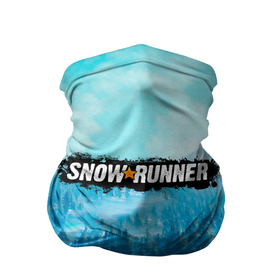 Бандана-труба 3D с принтом SnowRunner СноуРаннер логотип , 100% полиэстер, ткань с особыми свойствами — Activecool | плотность 150‒180 г/м2; хорошо тянется, но сохраняет форму | race | snowrunner | гонки | гонки по бездорожью | гоночные игры | зимние гонки | снежные гонки | снежный бегун | сноу раннер | сноураннер