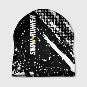 Шапка 3D с принтом SnowRunner Logo в Курске, 100% полиэстер | универсальный размер, печать по всей поверхности изделия | race | snowrunner | гонки | гонки по бездорожью | гоночные игры | зимние гонки | снежные гонки | снежный бегун | сноу раннер | сноураннер