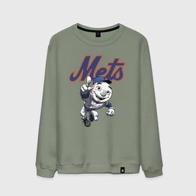 Мужской свитшот хлопок с принтом New York Mets , 100% хлопок |  | ball | baseball | mascot | new york | team | usa | бейсбол | мяч | нью йорк | сша | талисман