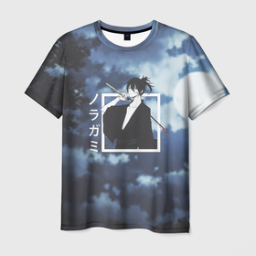 Мужская футболка 3D с принтом Ято | Yato, Noragami | Бездомный бог , 100% полиэфир | прямой крой, круглый вырез горловины, длина до линии бедер | noragami | yato | бездомный бог | бог | ябоку | ято | яточка | ятти