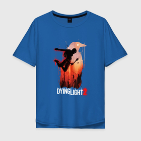 Мужская футболка хлопок Oversize с принтом Dying Light - 2 , 100% хлопок | свободный крой, круглый ворот, “спинка” длиннее передней части | dying light | dying light 2 | зомби | игры | ужасы | хоррор