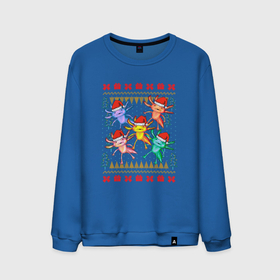 Мужской свитшот хлопок с принтом Аксолотль рождественский свитер в Санкт-Петербурге, 100% хлопок |  | christmas | ugly sweater | аксолотль | вечеринка | земноводный | кристмас | морские жители | морские обитатели | неотеническая личинка | новый год | орнамент | паттерн | разноцветный | рождественский свитер