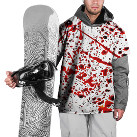 Накидка на куртку 3D с принтом Кровища в Петрозаводске, 100% полиэстер |  | blood | капли | кровь | полосы