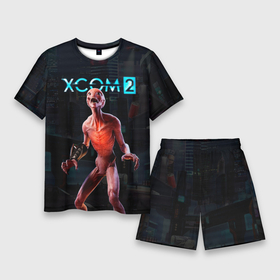 Мужской костюм с шортами 3D с принтом XCOM пришелец в Новосибирске,  |  | Тематика изображения на принте: alien | ufo | x com | xcom | вторжение инопланетян | икс ком | икском | инопланетное вторжение | инопланетянин | нло | пришелец