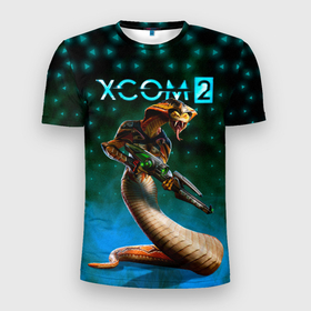 Мужская футболка 3D Slim с принтом XCOM ИКС КОМ рептилия в Новосибирске, 100% полиэстер с улучшенными характеристиками | приталенный силуэт, круглая горловина, широкие плечи, сужается к линии бедра | alien | lizard | reptile | snake | ufo | xcom | вторжение инопланетян | змея | икс ком | икском | инопланетное вторжение | инопланетянин | нло | пришелец | ящер | ящерица