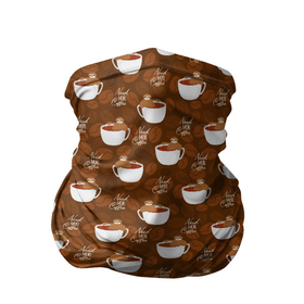 Бандана-труба 3D с принтом Need More Coffee (Нужно Больше Кофе) , 100% полиэстер, ткань с особыми свойствами — Activecool | плотность 150‒180 г/м2; хорошо тянется, но сохраняет форму | americano | chocolate | coffee | espresso | latte | moccacino | mocha | nescafe | tea | американо | арабика | бариста | бармен | капучино | кофе | кофевар | кофейник | кофейные зерна | кофейня | кружка кофе | латте | макиато | моккачино
