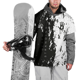 Накидка на куртку 3D с принтом Death Stranding Black  White. , 100% полиэстер |  | death stranding | kojima | kojima productions | кодзима | мадс микельсон | норман ридус