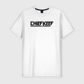 Мужская футболка хлопок Slim с принтом Chief Keef логотип , 92% хлопок, 8% лайкра | приталенный силуэт, круглый вырез ворота, длина до линии бедра, короткий рукав | chief keef | love sosa | американский рэпер | арт | иллинойс | продюсер | сша | чикаго | чиф киф