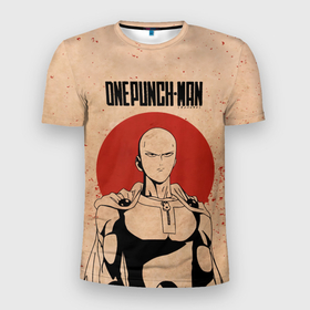 Мужская футболка 3D Slim с принтом One Punch Man эпик Сайтама в Екатеринбурге, 100% полиэстер с улучшенными характеристиками | приталенный силуэт, круглая горловина, широкие плечи, сужается к линии бедра | hagemanto | one punch man | one punchman | onepunchman | saitama | sensei | аниме | ван панч мен | ванпанчмен | лысый плащ | манга | сайтама | сильнейший человек | учитель | человек одинудар | человек одного удара