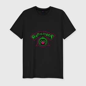 Мужская футболка хлопок Slim с принтом Battletoads Жабы Ропухи , 92% хлопок, 8% лайкра | приталенный силуэт, круглый вырез ворота, длина до линии бедра, короткий рукав | Тематика изображения на принте: жабы | зеленый | ропухи | шкрек