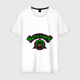 Мужская футболка хлопок с принтом Battletoads Жабы Ропухи в Курске, 100% хлопок | прямой крой, круглый вырез горловины, длина до линии бедер, слегка спущенное плечо. | жабы | зеленый | ропухи | шкрек