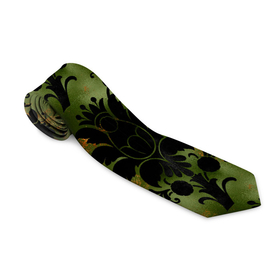 Галстук 3D с принтом Темные тропические листья в Курске, 100% полиэстер | Длина 148 см; Плотность 150-180 г/м2 | Тематика изображения на принте: джунгли | лето | листья | тропики | тропические листья