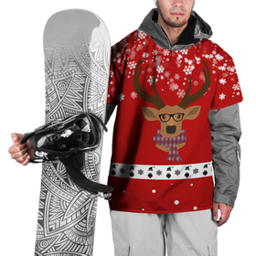 Накидка на куртку 3D с принтом Олень в снежинках в Белгороде, 100% полиэстер |  | 2021 | 2022 | happy new year 2022 | новогодний олень | новый год | новый год 2022 | олень | рождество | снежный олень