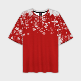 Мужская футболка OVERSIZE 3D с принтом Рождественские снежинки в Белгороде,  |  | 2021 | 2022 | happy new year 2022 | новогодние снежинки | новый год | новый год 2022 | рождественские снежинки | рождество | снежинки