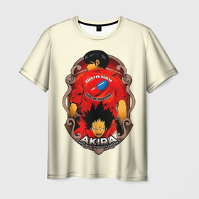 Мужская футболка 3D с принтом AKIRA neo tokyo is about to explode в Санкт-Петербурге, 100% полиэфир | прямой крой, круглый вырез горловины, длина до линии бедер | 41 | akira | anime | manga | shoutarou kaneda | tetsuo shima  akira | акира | аниме | манга | мессия | сётаро канэда | спаситель | тецуо шима | тэцуо сима