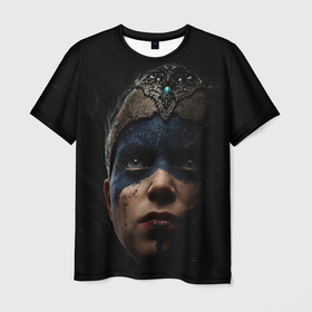 Мужская футболка 3D с принтом Hellblade 2022 , 100% полиэфир | прямой крой, круглый вырез горловины, длина до линии бедер | викинги | девушка | игра | племя | средневековье
