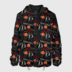 Мужская куртка 3D с принтом Basketball   (Баскетбол) в Екатеринбурге, ткань верха — 100% полиэстер, подклад — флис | прямой крой, подол и капюшон оформлены резинкой с фиксаторами, два кармана без застежек по бокам, один большой потайной карман на груди. Карман на груди застегивается на липучку | Тематика изображения на принте: ball | basketball | championship | chicago bulls | club | competition | game | league | michael jordan | nba | sport | team | tournament | баскетбол | джордан | игра | клуб | майкл джордан | мяч | нба | соревнования | спорт | турнир | чемпионат 