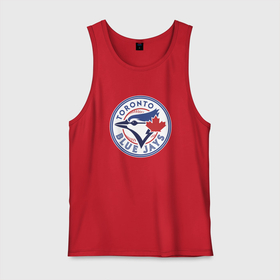 Мужская майка хлопок с принтом Toronto Blue Jays в Курске, 100% хлопок |  | baseball | bird | canada | jay | team | toronto | бейсбол | канада | птица | сойка | торонто