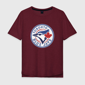 Мужская футболка хлопок Oversize с принтом Toronto Blue Jays в Тюмени, 100% хлопок | свободный крой, круглый ворот, “спинка” длиннее передней части | baseball | bird | canada | jay | team | toronto | бейсбол | канада | птица | сойка | торонто
