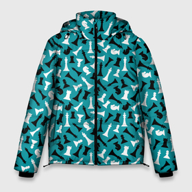 Мужская зимняя куртка 3D с принтом Шахматы (Chess) в Екатеринбурге, верх — 100% полиэстер; подкладка — 100% полиэстер; утеплитель — 100% полиэстер | длина ниже бедра, свободный силуэт Оверсайз. Есть воротник-стойка, отстегивающийся капюшон и ветрозащитная планка. 

Боковые карманы с листочкой на кнопках и внутренний карман на молнии. | chess | анатолий карпов | бобби фишер | владимир крамник | гари каспаров | игра | капабланка | король | ладья | магнус карлсен | математика | михаил ботвинник | пешка | ферзь | чёрнобелые | шах и мат