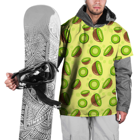 Накидка на куртку 3D с принтом Киви паттерн в Новосибирске, 100% полиэстер |  | Тематика изображения на принте: qiwi | киви | лето | паттерн | фрукты
