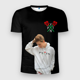 Мужская футболка 3D Slim с принтом Payton Moormeie Pytn. в Тюмени, 100% полиэстер с улучшенными характеристиками | приталенный силуэт, круглая горловина, широкие плечи, сужается к линии бедра | payton | payton moormeie | pytn | rose | блогер | знаменитость | пейтон | пейтон моормиер | тиктоенр