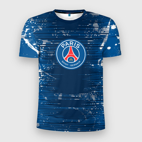 Мужская футболка 3D Slim с принтом [ПСЖ]   Paris в Курске, 100% полиэстер с улучшенными характеристиками | приталенный силуэт, круглая горловина, широкие плечи, сужается к линии бедра | paris | psg | логотип | пари сенжермен | париж | псж | французский клуб | футбол