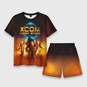 Мужской костюм с шортами 3D с принтом XCOM Enemy Within в Белгороде,  |  | x com | xcom | xcom enemy within | икс ком | икском