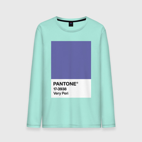 Мужской лонгслив хлопок с принтом Цвет Pantone 2022 года - Very Peri в Курске, 100% хлопок |  | pantone | very peri | violet | графический дизайн | дизайн | дизайнерский мем | дизигн | дизигнер | мем | пантон | сиреневый | фиолетовый | цвет 2022 года | цвет года | цвет пантон