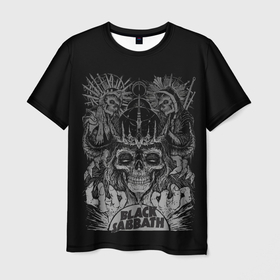 Мужская футболка 3D с принтом Блэк Саббат арт в Тюмени, 100% полиэфир | прямой крой, круглый вырез горловины, длина до линии бедер | alternative | black sabbath | metall | music | rock | альтернатива | блэк саббат | металл | музыка | рок