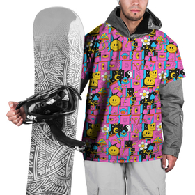 Накидка на куртку 3D с принтом Психоделика. Инь-Янь в Курске, 100% полиэстер |  | грибы | инь янь | паттерн | психоделика | смайлы | эзотерика