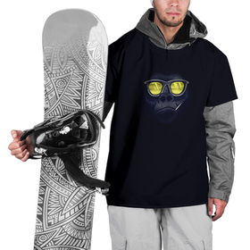 Накидка на куртку 3D с принтом Обезьяний chill в Тюмени, 100% полиэстер |  | бандит | гангста | джунгли | жара | зубочистка | курорт | обезьяна | отдых | очки | примат | природа | солнцезащитные очки | шимпанзе