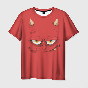 Мужская футболка 3D с принтом Дьявол носит красный в Екатеринбурге, 100% полиэфир | прямой крой, круглый вырез горловины, длина до линии бедер | дъявол | мистика | существо | темные силы | черт