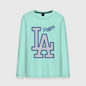 Мужской лонгслив хлопок с принтом Los Angeles Dodgers   baseball team , 100% хлопок |  | baseball | dodgers | los angeles | team | бейсбол | лосанжелес | сша
