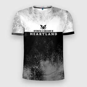 Мужская футболка 3D спортивная с принтом State of Decay | Heartland | Logo в Белгороде, 100% полиэстер с улучшенными характеристиками | приталенный силуэт, круглая горловина, широкие плечи, сужается к линии бедра | Тематика изображения на принте: heartland | logo | state of decay | survival horror | undead labs | загнивающий штат | зомби апокалипсис | лого | логотип | стадия разложения | стейт оф декай | эмблема