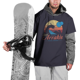Накидка на куртку 3D с принтом Арракис Дюна Vintage theme в Петрозаводске, 100% полиэстер |  | dune | арракис | атрейдесы | дом атрейдесов | дюна | сага | фримены | харконноны | червы