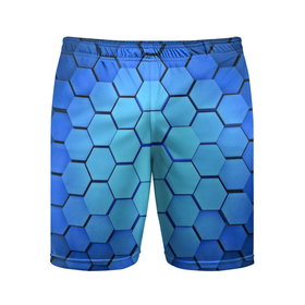 Мужские шорты спортивные с принтом Неоновые 3D ПЛИТЫ в Тюмени,  |  | 3d | 3д | 3д плиты | в топе | в тренде | неон | неоновые | неоновые плиты | новинка | популярное | синий | фиолетовый