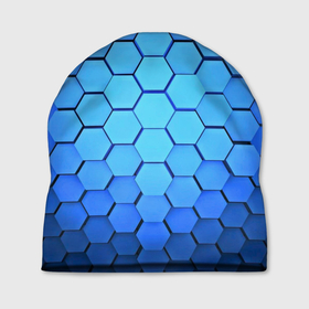 Шапка 3D с принтом Неоновые 3D ПЛИТЫ в Петрозаводске, 100% полиэстер | универсальный размер, печать по всей поверхности изделия | 3d | 3д | 3д плиты | в топе | в тренде | неон | неоновые | неоновые плиты | новинка | популярное | синий | фиолетовый